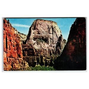 Great White Throne Zion National Park Utah Vintage Postcard Kodachrome